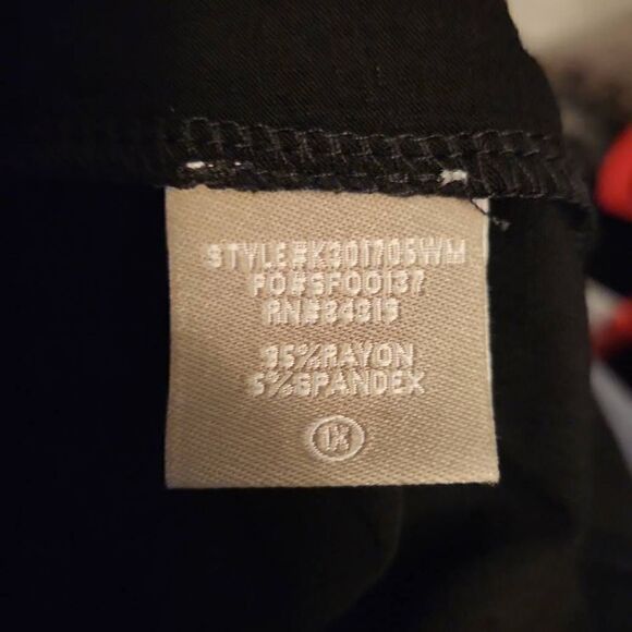 Evolution by Cyrus Women's Size 1X Black Lace Up Back Sleeveless Tank - Picture 5 of 6